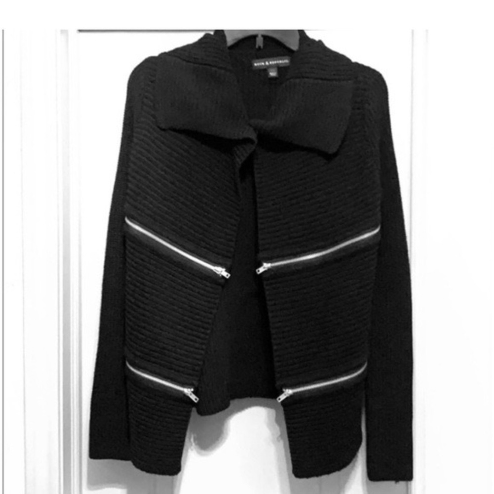 Ladies sz med Rock & Republic sweater cardigan black